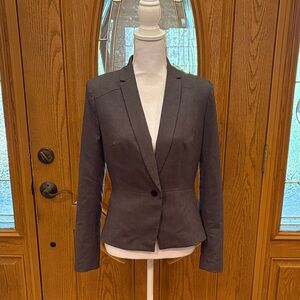Worthington Dark Charcoal Single-Button Tailored Blazer